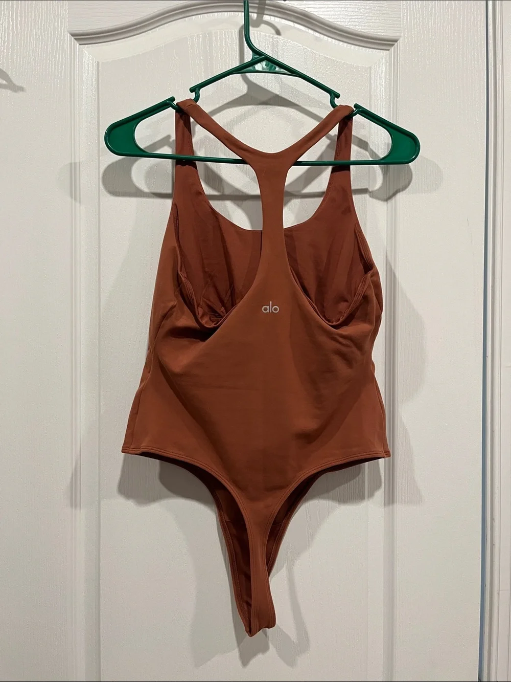 ALO Yoga *Rust* SleekBack Bodysuit size L